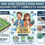 Infographic is showing that One Acre Equals How Many Square Feet? Complete Guide